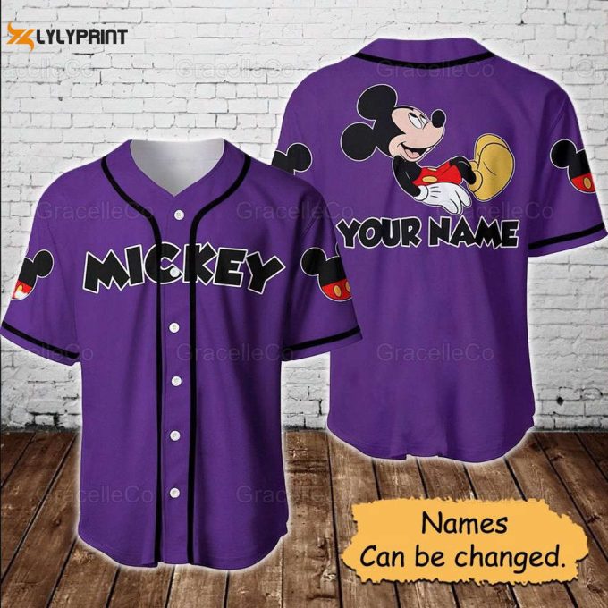 Mickey Mouse Disney Custom Baseball Jersey Shirt 1