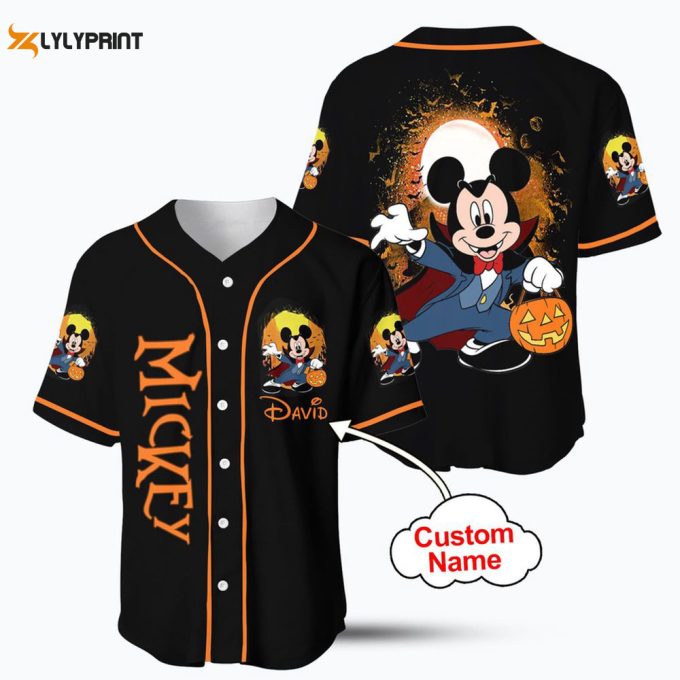 Mickey Mouse Halloween Custom Baseball Jersey 2