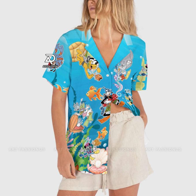 Mickey Mouse Hawaiian Shirt, Mickey And Friends Beach Shirt, Disney Summer Button Up Shirt, Disney Cruise Hawaii Shirt 3