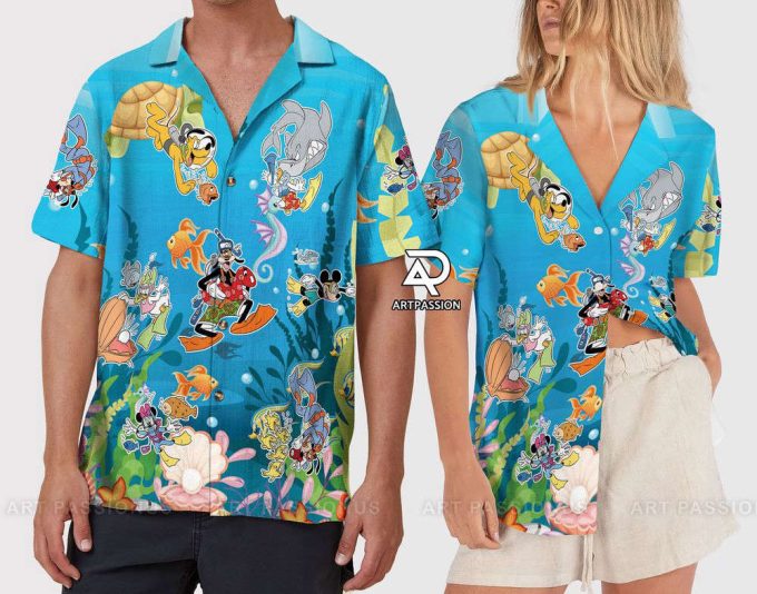 Mickey Mouse Hawaiian Shirt, Mickey And Friends Beach Shirt, Disney Summer Button Up Shirt, Disney Cruise Hawaii Shirt 5