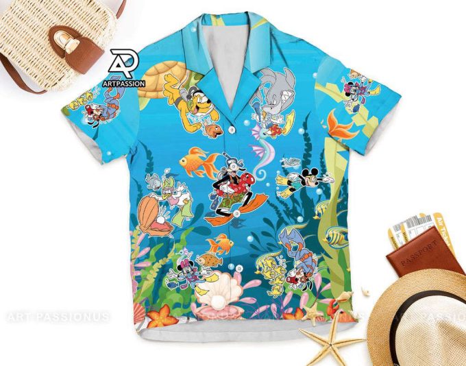 Mickey Mouse Hawaiian Shirt, Mickey And Friends Beach Shirt, Disney Summer Button Up Shirt, Disney Cruise Hawaii Shirt 6