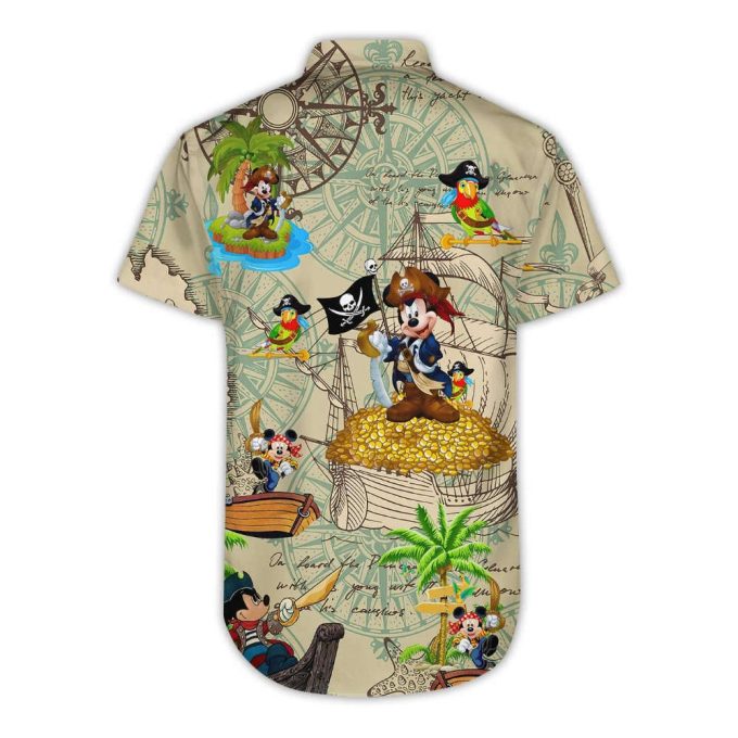 Mickey Mouse Pirate Maria Hawaiian Shirt 3