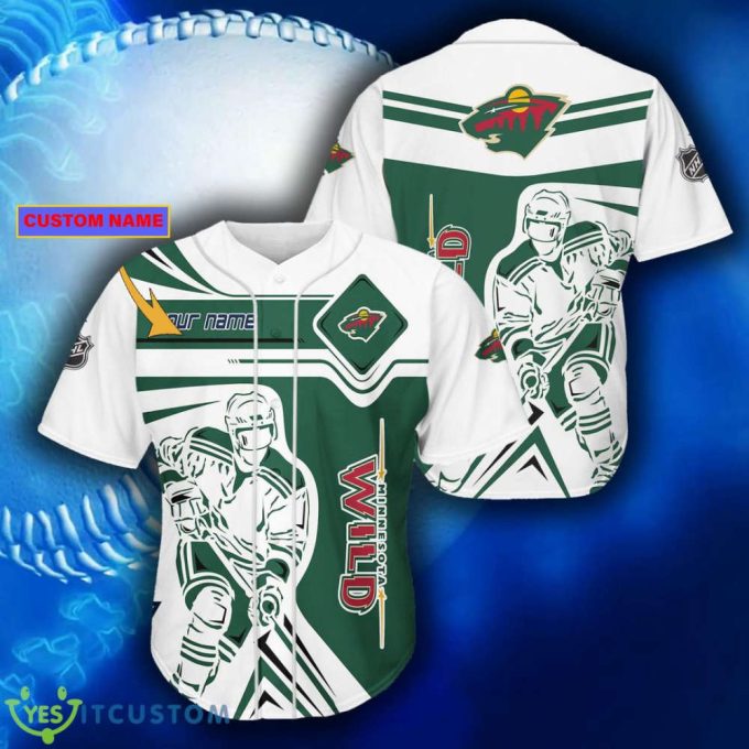 Minnesota Wild Baseball Jersey For Fans Gift For Men Dad 2