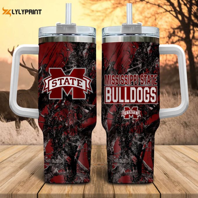 Mississippi State Bulldogs Ncaa Hunting Personalized Stanley Tumbler 40Oz 1