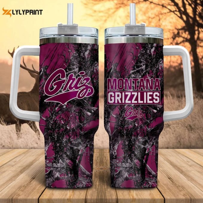 Montana Grizzlies Ncaa Hunting Personalized Stanley Tumbler 40Oz 1