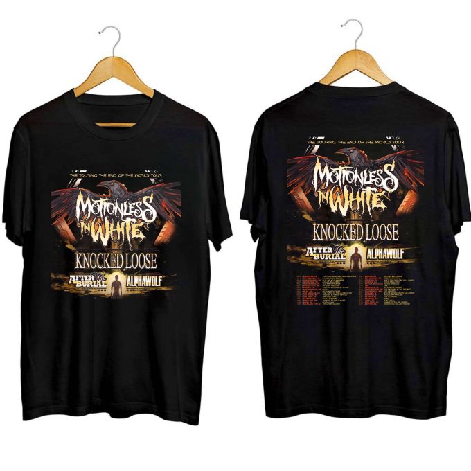 Exclusive Motionless In White 2023 Concert Fan Tee – The Touring The End Of The World Tour 1