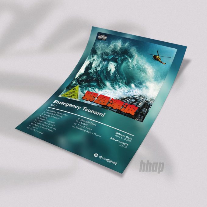 Nav - Emergency Tsunami - Album Cover Poster 3