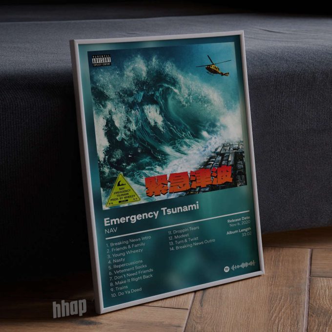 Nav - Emergency Tsunami - Album Cover Poster 4