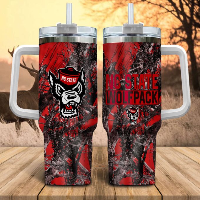 Nc State Wolfpack Ncaa Hunting Personalized Stanley Tumbler 40Oz 2