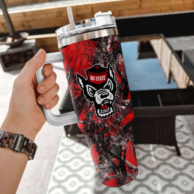 Nc State Wolfpack Ncaa Hunting Personalized Stanley Tumbler 40Oz 3