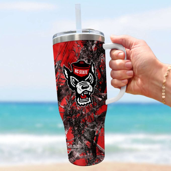 Nc State Wolfpack Ncaa Hunting Personalized Stanley Tumbler 40Oz 4