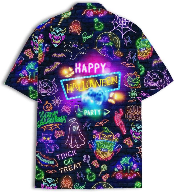 Neon Halloween Hawaiian Shirt, Horror Aloha Shirt 4