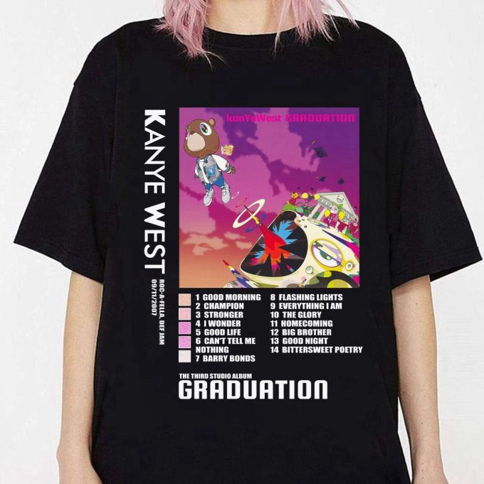 New Kanye West Graduation T-Shirt, Graduation Cotton Unisex T-Shirt, Kanye West Shirt, Unisex T-Shirt, Best Gift For Men Women 2