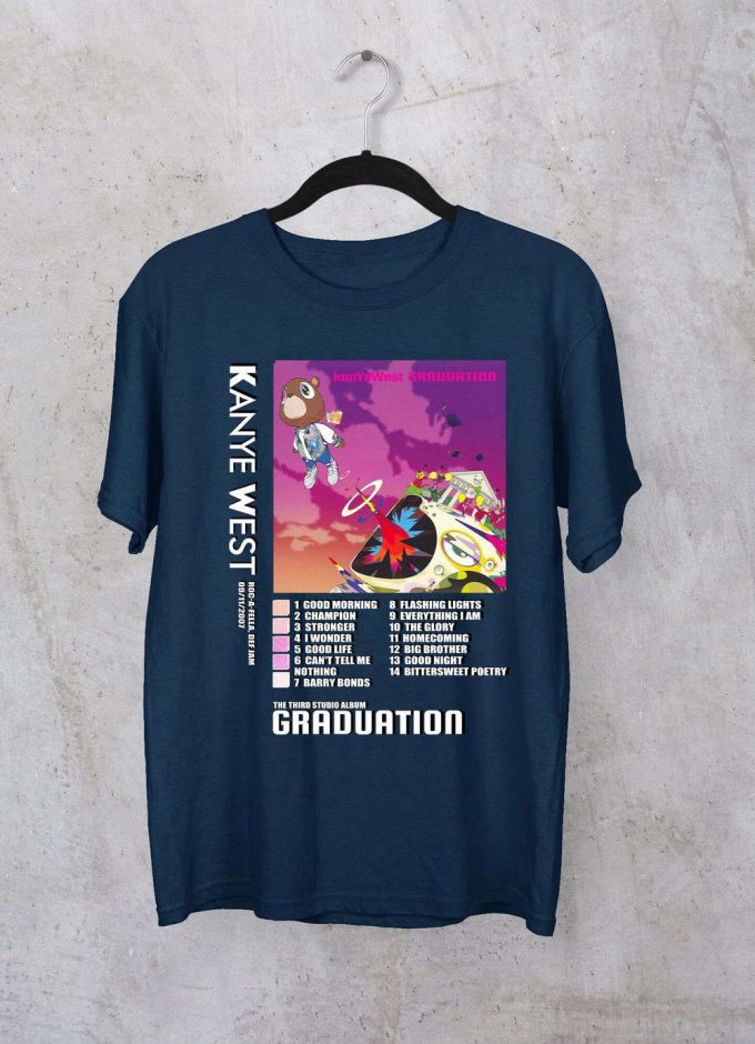 New Kanye West Graduation T-Shirt, Graduation Cotton Unisex T-Shirt, Kanye West Shirt, Unisex T-Shirt, Best Gift For Men Women 3