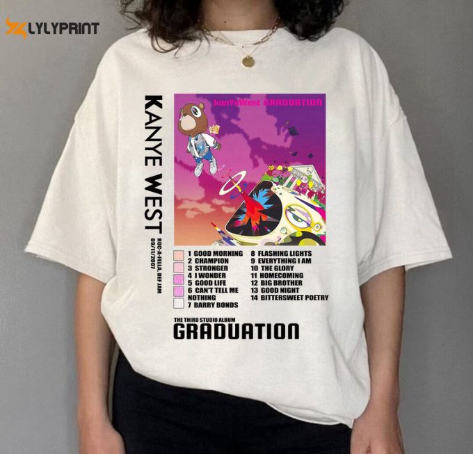 New Kanye West Graduation T-Shirt, Graduation Cotton Unisex T-Shirt, Kanye West Shirt, Unisex T-Shirt, Best Gift For Men Women 1