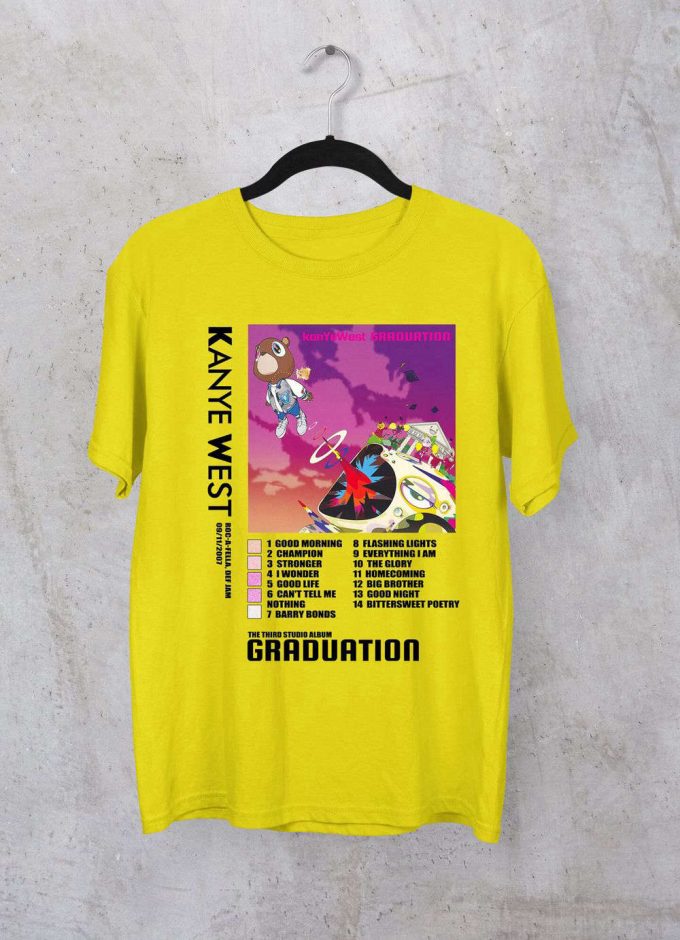 New Kanye West Graduation T-Shirt, Graduation Cotton Unisex T-Shirt, Kanye West Shirt, Unisex T-Shirt, Best Gift For Men Women 9