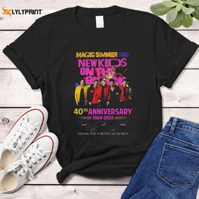 New Kids On The Block Magic Summer 2024 40Th Anniversary 1984 – 2024 Shirt Thank You For The Memories T-Shirt Nkotb Comfort Color T-Shir 1