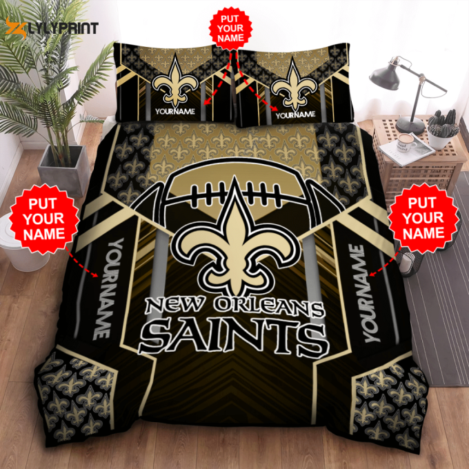 New Orleans Saints Duvet Cover Bedding Set Gift For Fans 2024 Bd584 1