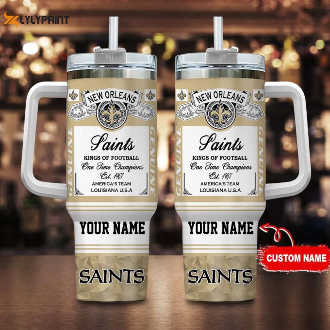 New Orleans Saints Nfl Kings Of Football Personalized Stanley Tumbler 40Oz 1