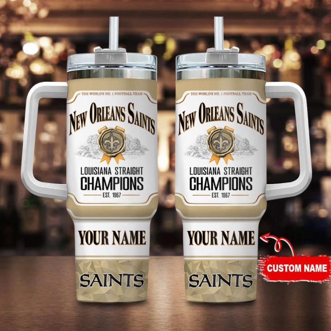 New Orleans Saints Personalized The World’s No 1 Football Team Nfl Jim Beam 40Oz Stanley Tumbler 2