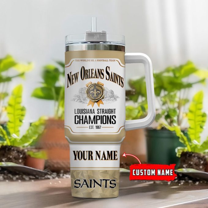 New Orleans Saints Personalized The World’s No 1 Football Team Nfl Jim Beam 40Oz Stanley Tumbler 3