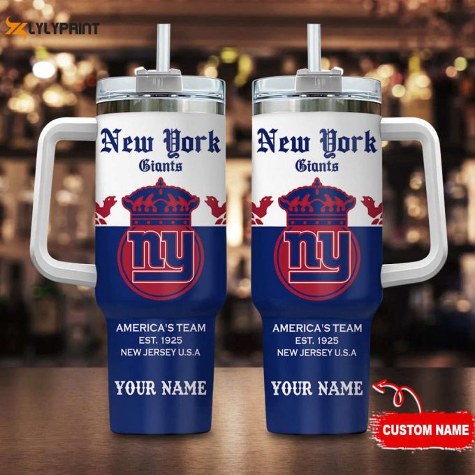 New York Giants Personalized Nfl Corona Extra 40Oz Stanley Tumbler 1