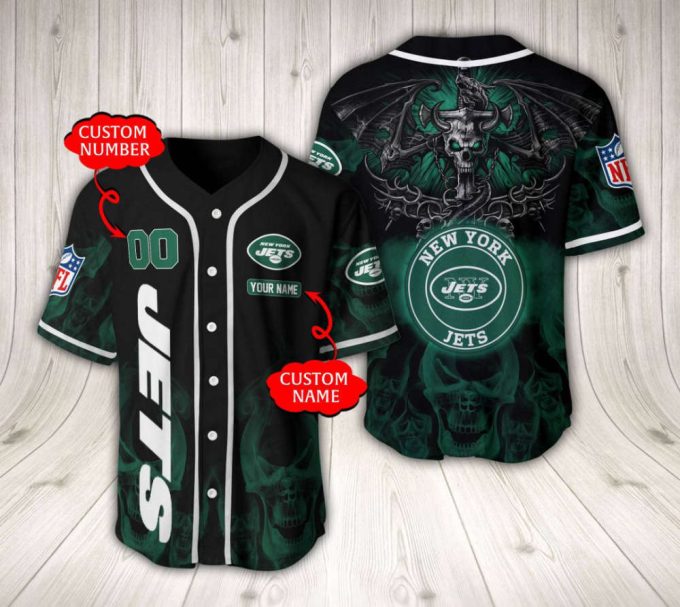New York Jets Baseball Jersey Custom Name And Number Gift For Men Dad 2