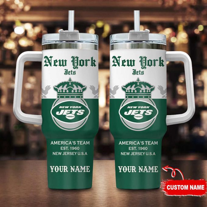 New York Jets Personalized Nfl Corona Extra 40Oz Stanley Tumbler 2