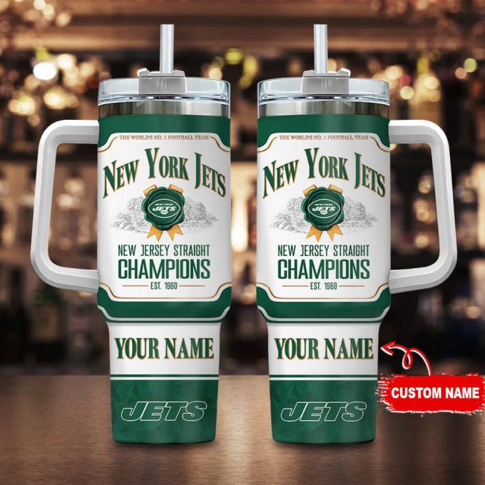 New York Jets Personalized The World’s No 1 Football Team Nfl Jim Beam 40Oz Stanley Tumbler 2