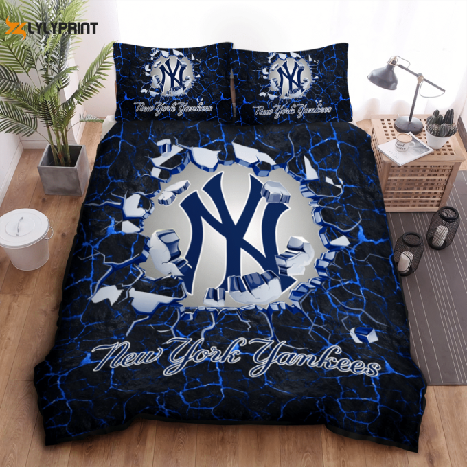 New York Yankees Duvet Cover Bedding Set - Perfect Gift For Fans Bd607 1