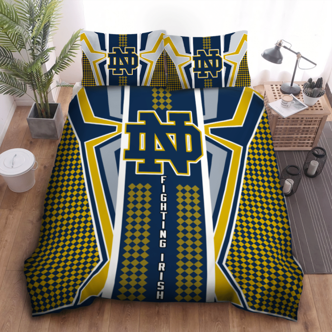 Notre Dame Fighting Irish Duvet Cover Bedding Set Gift For Fans 2024 Bd616 2