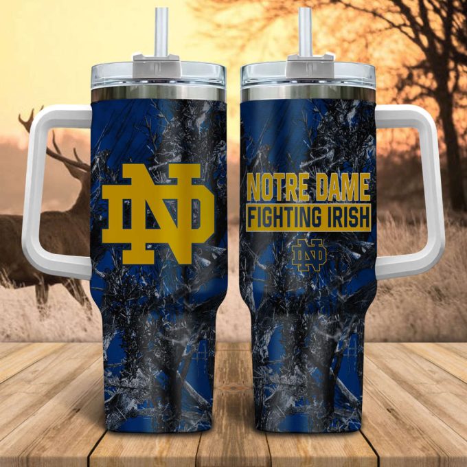 Notre Dame Fighting Irish Ncaa Hunting Personalized Stanley Tumbler 40Oz 2
