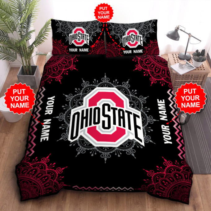 Ohio State Buckeyes Duvet Cover Bedding Set Gift For Fans 2024 Bd622 2