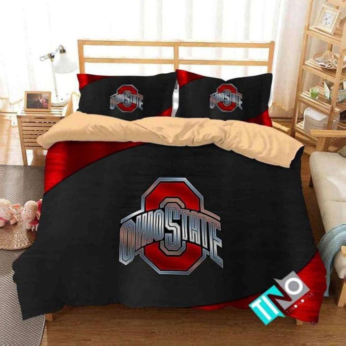 Ohio State Buckeyes Duvet Cover Bedding Set Gift For Fans 2