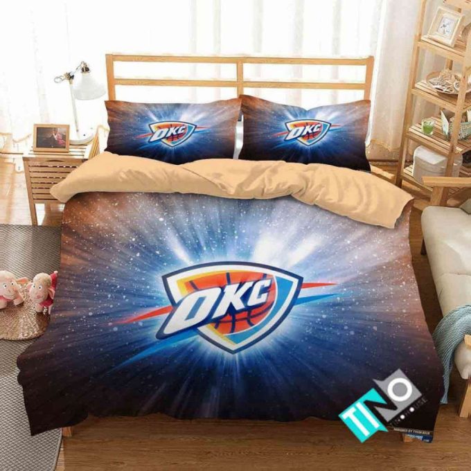 Oklahoma City Thunder Duvet Cover Bedding Set Gift For Fans 2024 Bd634 2