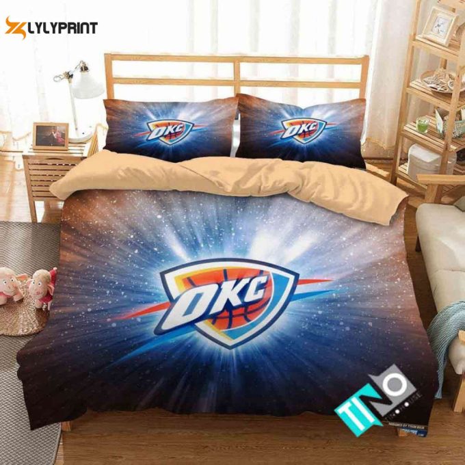 Oklahoma City Thunder Duvet Cover Bedding Set Gift For Fans 2024 Bd634 1