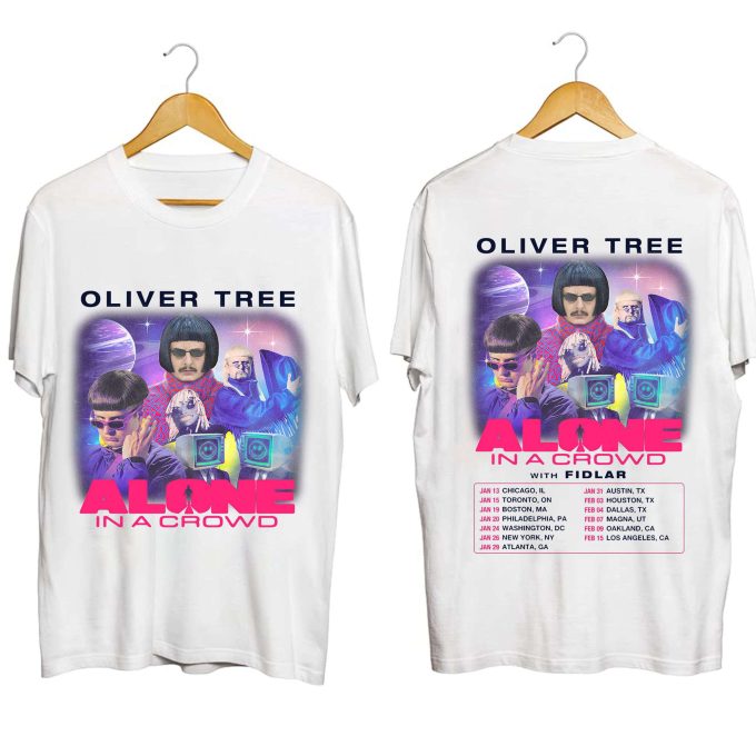 Oliver Tree Alone In A Crowd 2024 Tour Shirt, Oliver Tree Fan Shirt, Oliver Tree 2024 Tour Shirt, Oliver Tree Fan Gift 2