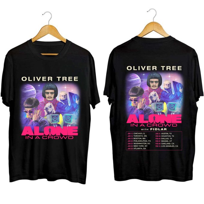 Oliver Tree Alone In A Crowd 2024 Tour Shirt, Oliver Tree Fan Shirt, Oliver Tree 2024 Tour Shirt, Oliver Tree Fan Gift 1