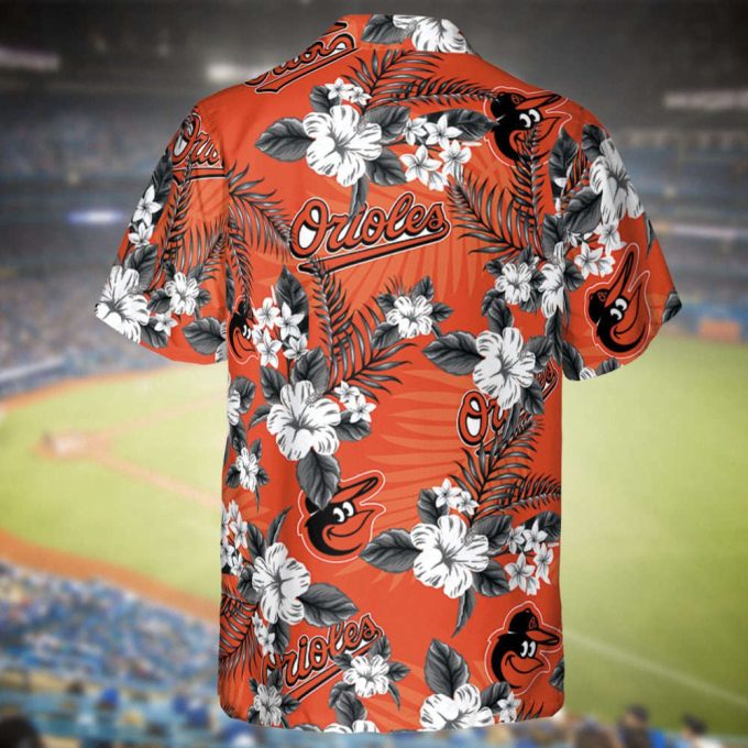 Orioles Baseball Hawaiian Flowers Pattern, Los Angeles Baseball Hawaiian Shirt For Men Women 3