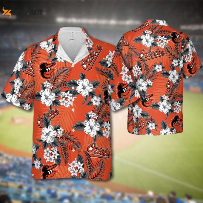 Orioles Baseball Hawaiian Flowers Pattern, Los Angeles Baseball Hawaiian Shirt For Men Women 1