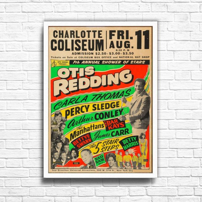 Otis Redding Concert Print Vintage Music Poster 2