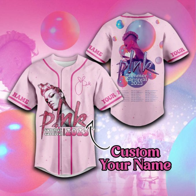 P!Nk Summer Carnival 2023 Baseball Jersey 3