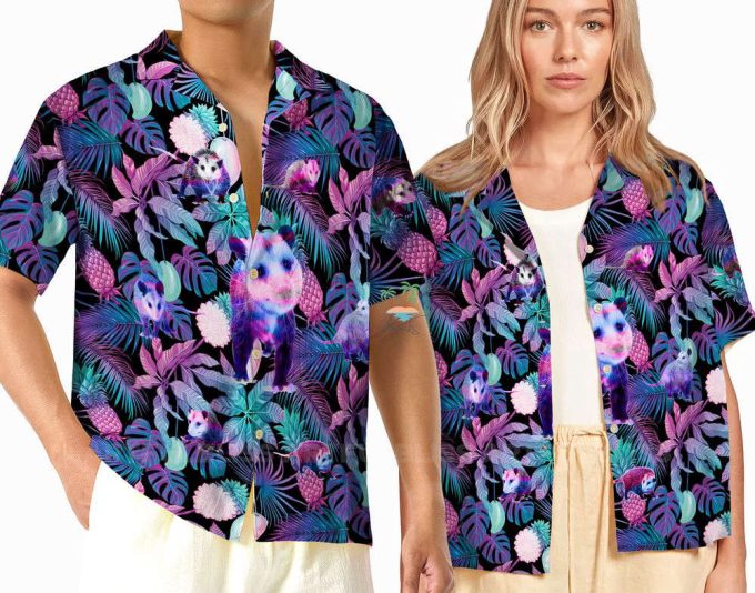 Pastel Opossum Jungle Hawaiian Shirt 2