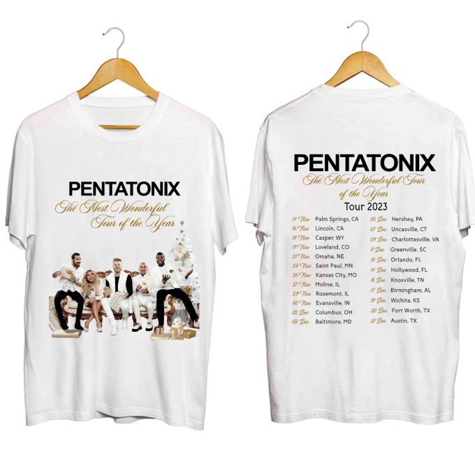 Pentatonix The Most Wonderful Tour Of The Year Shirt, Pentatonix Band Fan Shirt, Pentatonix 2023 Concert Shirt For Fan 1