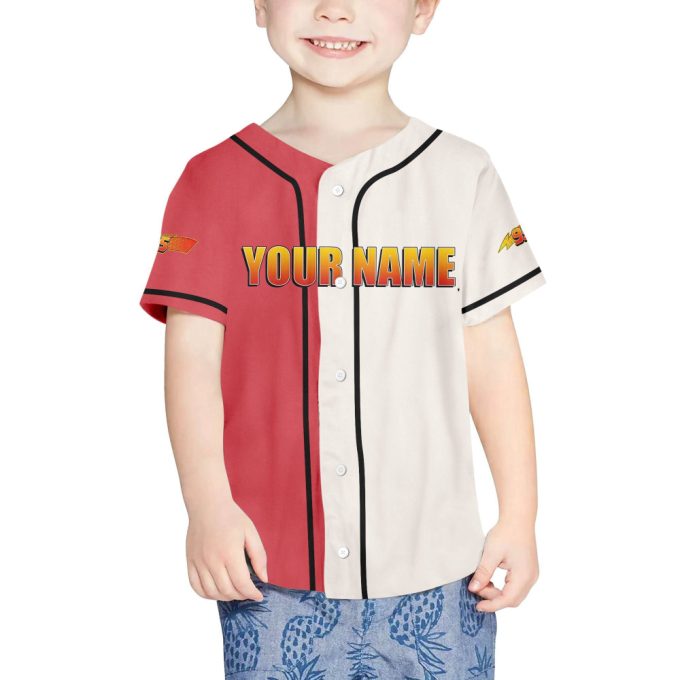 Personalize Cars Lightning Mcqueen Think Fast 95 Baseball Jersey 4