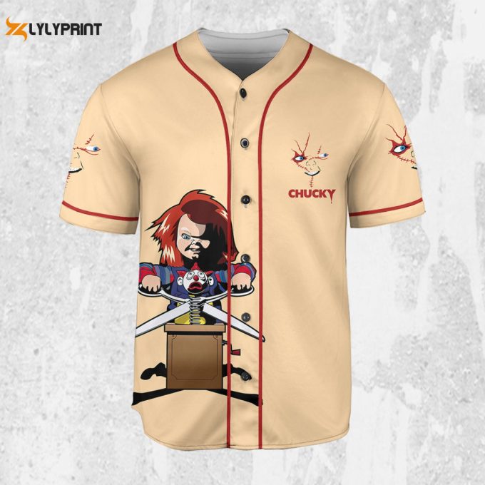 Personalize Child'S Play Chucky The Killer Jersey, Halloween Chucky Jersey, Chucky Baseball Jersey 2
