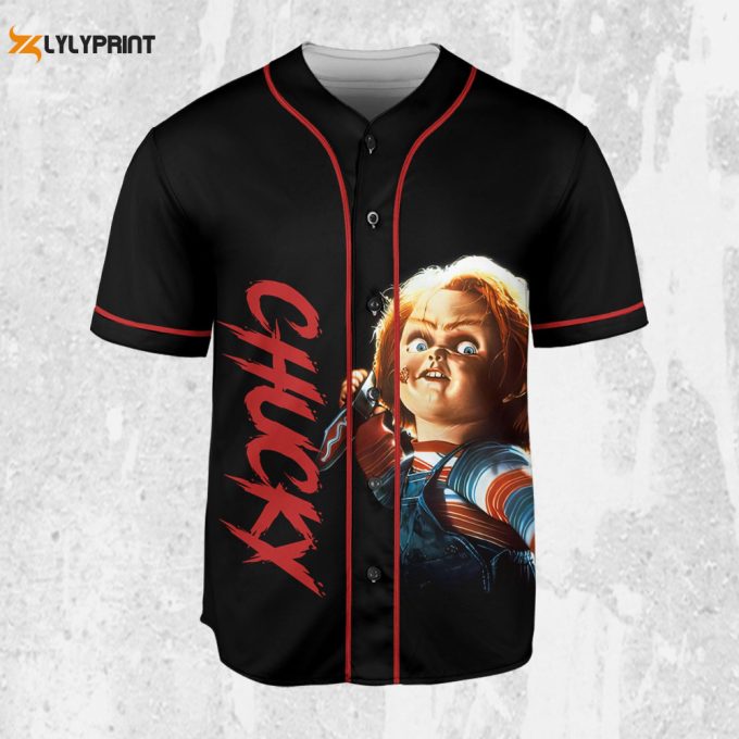 Personalize Child'S Play Scare Chucky Jersey, Halloween Chucky Jersey, Chucky Baseball Jersey 2