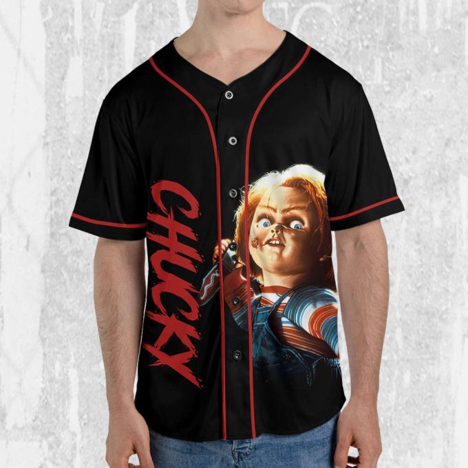 Personalize Child'S Play Scare Chucky Jersey, Halloween Chucky Jersey, Chucky Baseball Jersey 4