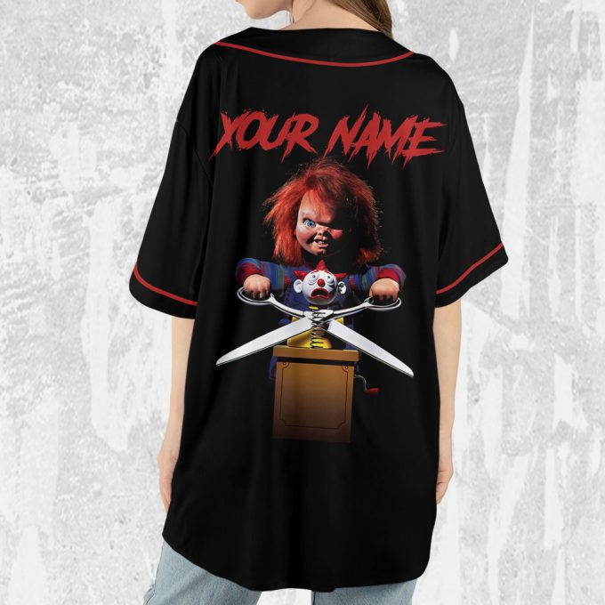 Personalize Child'S Play Scare Chucky Jersey, Halloween Chucky Jersey, Chucky Baseball Jersey 5