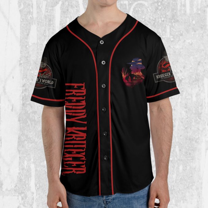 Personalize Freddy Krueger Dream Demon Jersey, Horror Jersey, Freddy Baseball Jersey 4
